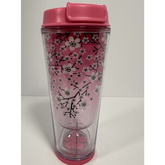 Starbucks Tumbler Pink Japanese Cherry Blossom Floating Sakura Flowers 2016 - Picture 3 of 6